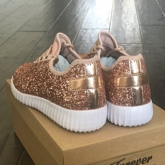 Glitter fashion sneaker rose gold - Picture 4 of 4